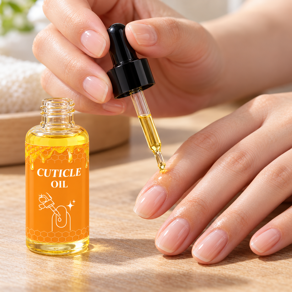 🍯 Cuticle Oil | Care Oil | Home Manicure | Gift for Her | Amber Honeycomb Design
