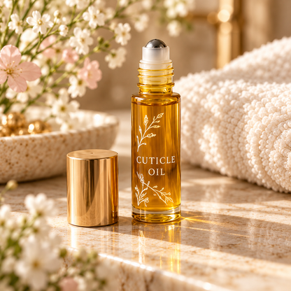 🌾 Cuticle Oil | Care Oil | Home Manicure | Gift for Her | Gold Botanical Roll-On