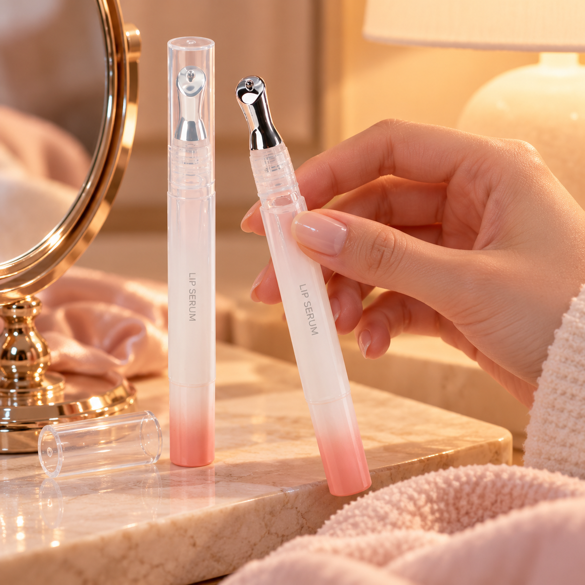 💋 Lip Serum | Serum Formula | Home Lip Care | Gift for Her | Slim Silver-Tip Pen