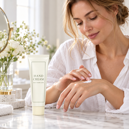 🤍 Hand Cream | Cream Formula | Everyday Care | Gift for Her | Elegant Ivory Tube