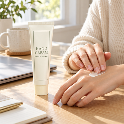 🤍 Hand Cream | Cream Formula | Everyday Care | Gift for Her | Elegant Ivory Tube