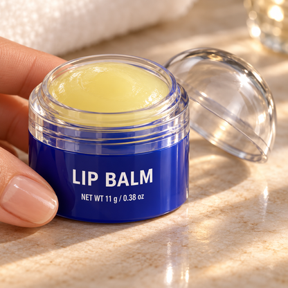 🫧 Lip Balm | Solid Balm | Everyday Lip Care | Gift for Her | Blue Dome Container