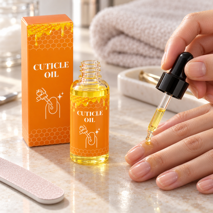 🍯 Cuticle Oil | Care Oil | Home Manicure | Gift for Her | Amber Honeycomb Design