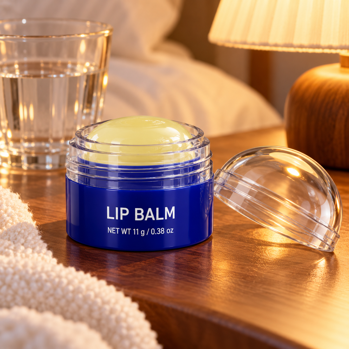 🫧 Lip Balm | Solid Balm | Everyday Lip Care | Gift for Her | Blue Dome Container