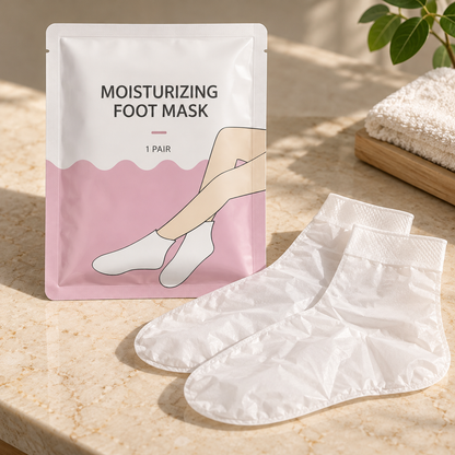 🧦 Foot Mask | Moisturizing Wrap | Spa Pedicure | Gift for Mom | Pink Sachet Pair