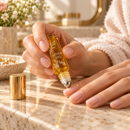 🌾 Cuticle Oil | Care Oil | Home Manicure | Gift for Her | Gold Botanical Roll-On
