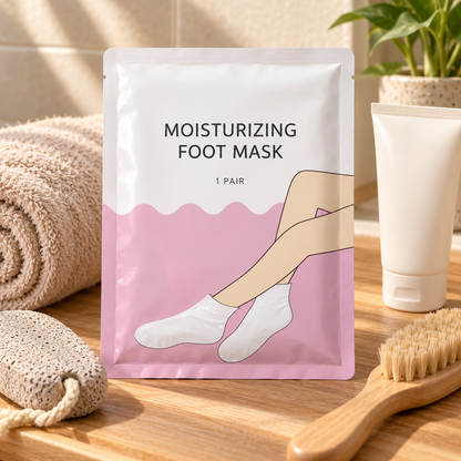 🧦 Foot Mask | Moisturizing Wrap | Spa Pedicure | Gift for Mom | Pink Sachet Pair