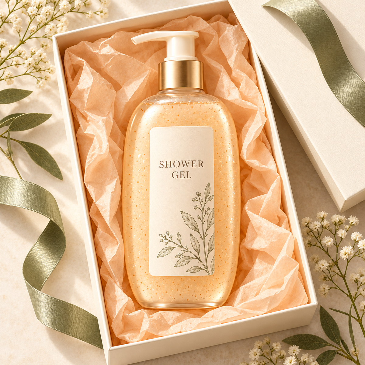 🍃 Shower Gel | Gel Cleanser | Daily Shower | Gift for Her | Amber Botanical Pump