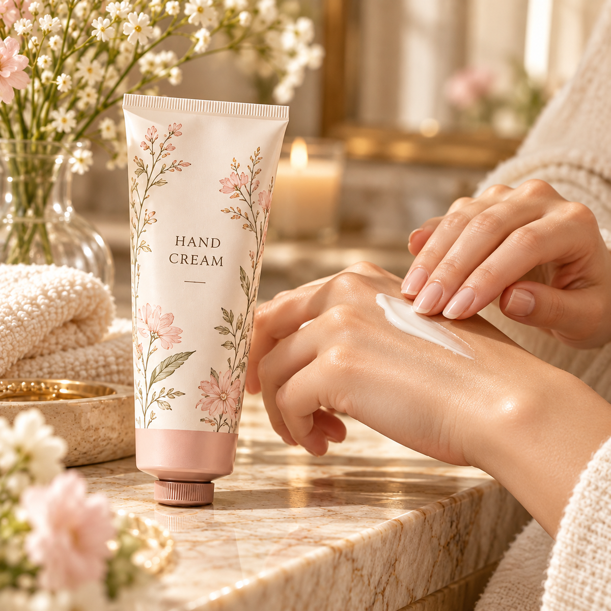 🌷 Hand Cream | Cream Formula | Everyday Care | Gift for Her | Pretty Floral Tube