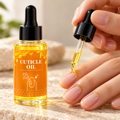 🍯 Cuticle Oil | Care Oil | Home Manicure | Gift for Her | Amber Honeycomb Design