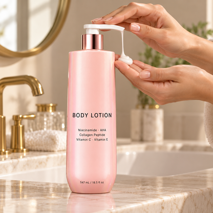 🩷 Body Lotion | Niacinamide & AHA | After Shower | Gift for Her | Pink Glow Pump
