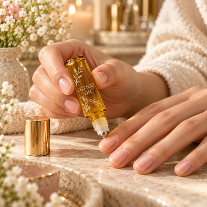 🌾 Cuticle Oil | Care Oil | Home Manicure | Gift for Her | Gold Botanical Roll-On