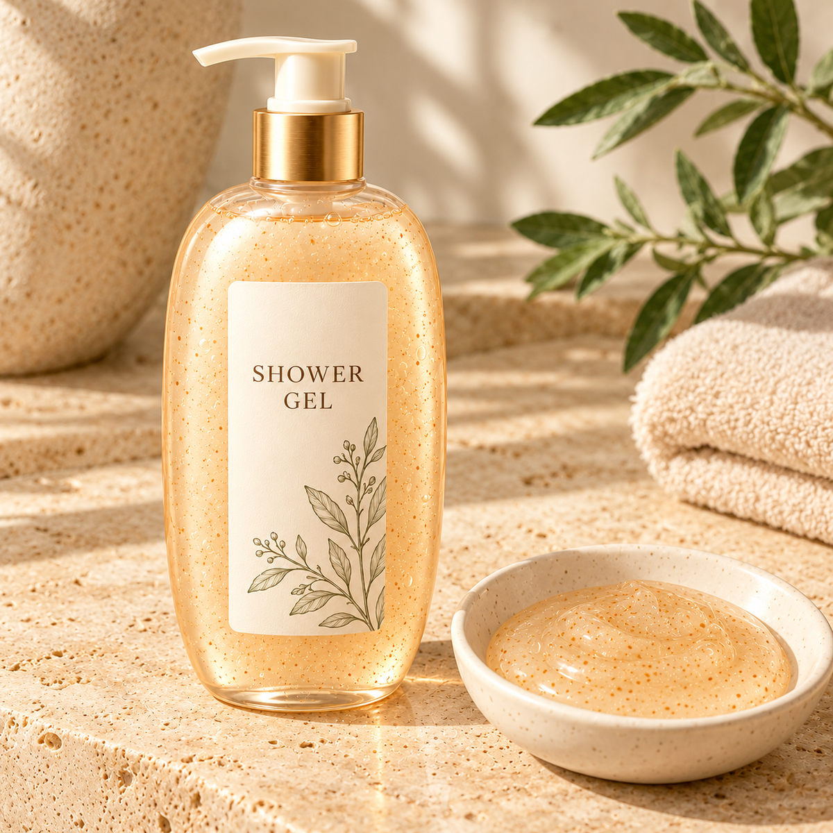 🍃 Shower Gel | Gel Cleanser | Daily Shower | Gift for Her | Amber Botanical Pump
