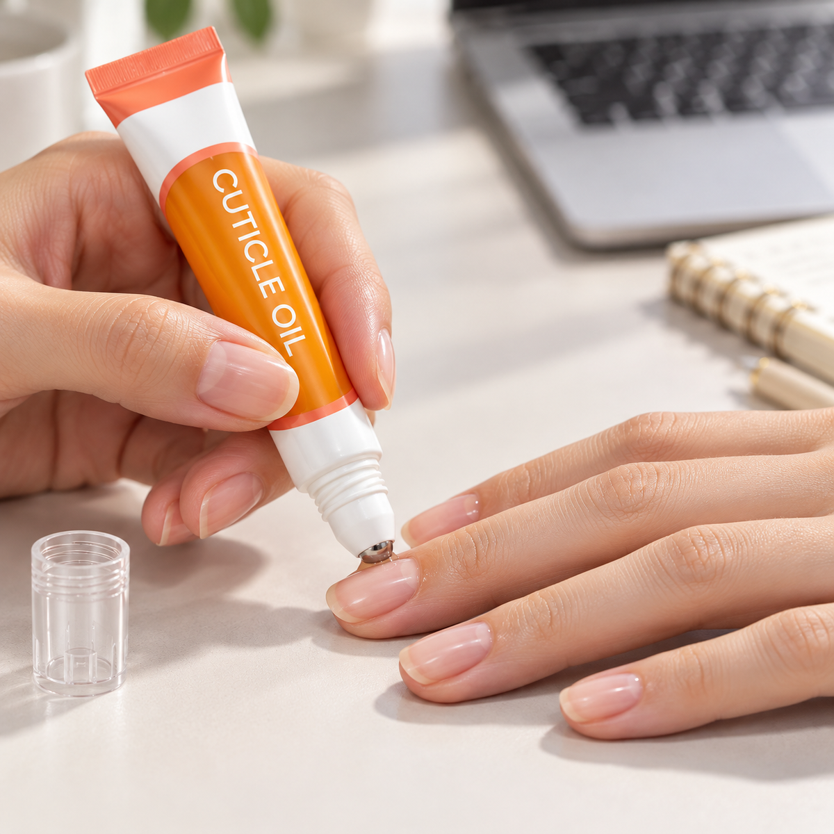 🍊 Cuticle Oil | Care Oil | At-Home Manicure | Gift for Her | Orange Roll-On Tube