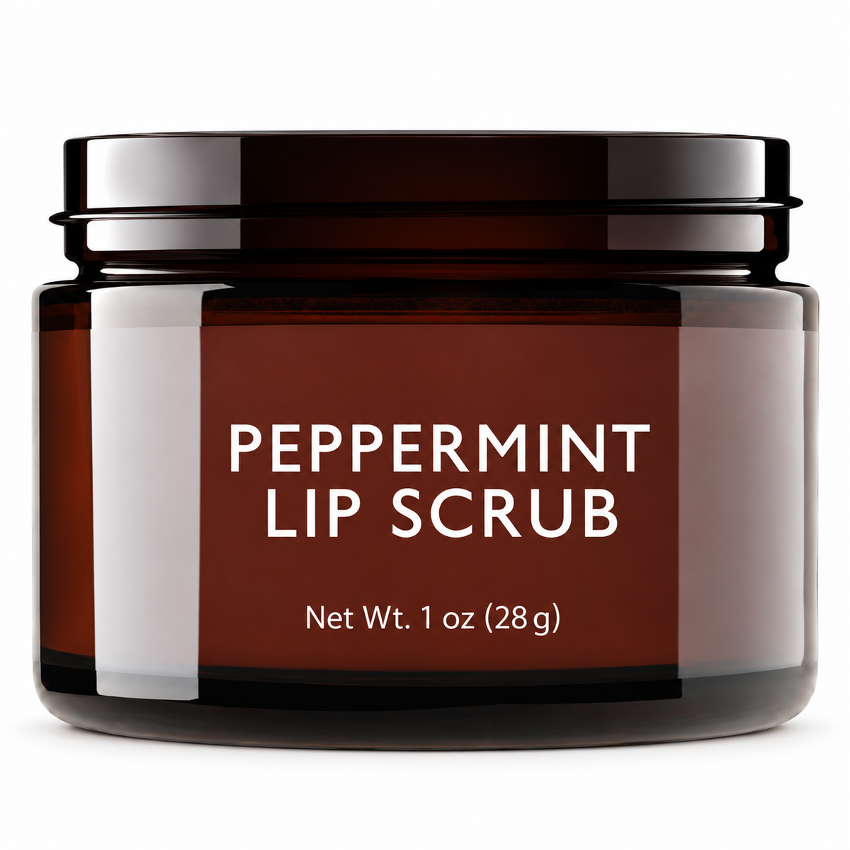 🌱 Lip Scrub | Exfoliating Blend | Lip Prep | Gift for Her | Amber Peppermint Jar